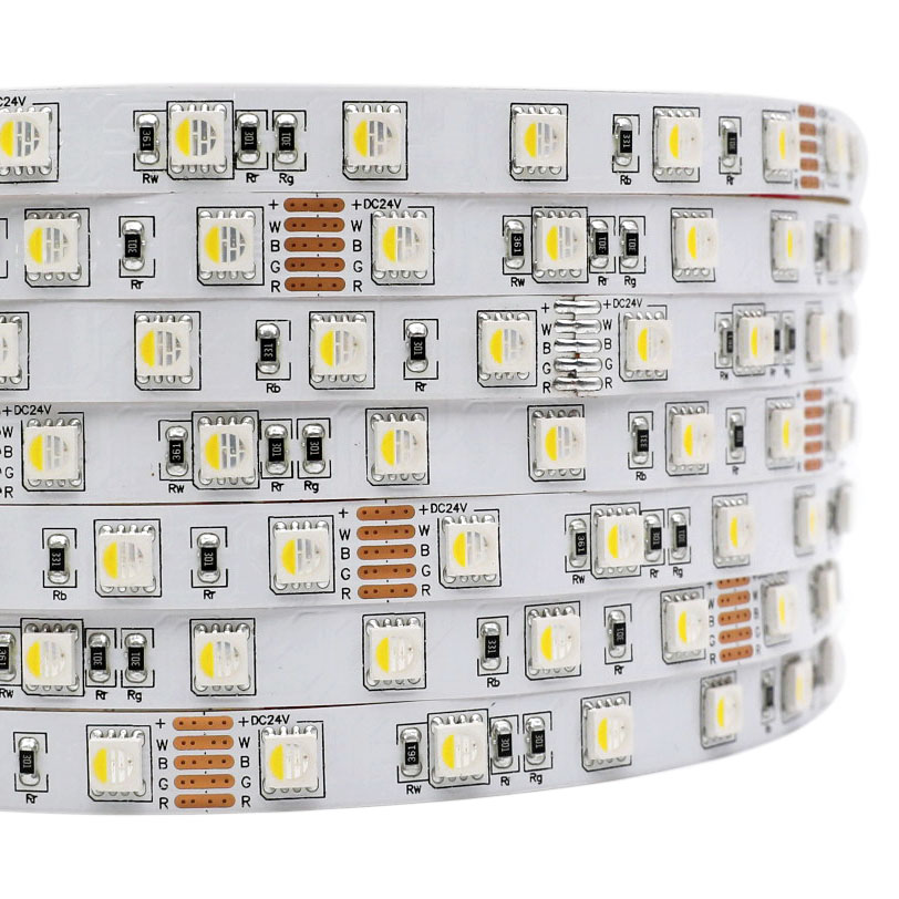 5m Color Changing RGBW LED Strip - 12V/24V - 2700K/3000K/4000K/6000K White 5m Color Changing RGBW LED Strip - 12V/24V - 2700K/3000K/4000K/6000K White